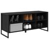 vidaXL Cabinet &agrave; chaussures avec stockage Ch&ecirc;ne noir 60 x 35 x 44 cm