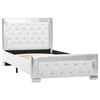 vidaXL Cadre de lit Blanc Similicuir 90 x 200 cm
