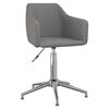 vidaXL Chaises pivotantes &agrave; manger lot de 6 Gris clair Tissu