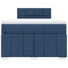 vidaXL Sommier &agrave; lattes de lit avec matelas bleu 120x190 cm tissu