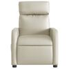 vidaXL Fauteuil de massage inclinable &eacute;lectrique cr&egrave;me similicuir