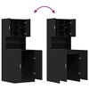 vidaXL Cabinet pour lave-linge 2 pcs Ch&ecirc;ne noir 70,5 x 71,5 x 181,5 cm