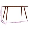 vidaXL Table de salle &agrave; manger Marron 120x60x74 cm MDF