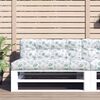 vidaXL Coussin de palette &agrave; motif de feuilles 120x40x12 cm Tissu