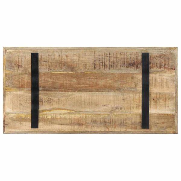 vidaXL Table &agrave; manger 120x60x76 cm bois de manguier brut