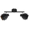 vidaXL Projecteur &agrave; 2 voies Noir E14
