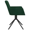 vidaXL Chaises pivotantes &agrave; manger lot de 2 Vert fonc&eacute; Velours