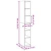 vidaXL Buffet haut sonoma gris 30x41x185 cm bois d'ing&eacute;nierie