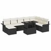vidaXL Ensemble de canap&eacute; de jardin 9 pc Noir et Cr&egrave;me