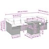 vidaXL Ensemble de canap&eacute; de jardin 8 pcs Noir Poly rotin