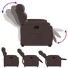 vidaXL Fauteuil inclinable marron fonc&eacute; tissu