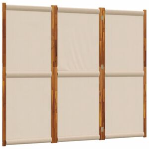 vidaXL Cloison de s&eacute;paration 3 panneaux taupe 210x180 cm