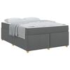 vidaXL Cadre de lit avec matelas Gris fonc&eacute; 160 x 200 cm tissu