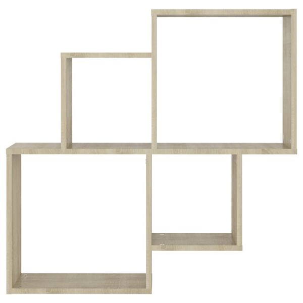 vidaXL &Eacute;tag&egrave;re murale cube Ch&ecirc;ne sonoma 80x15x78,5cm Bois d&rsquo;ing&eacute;nierie