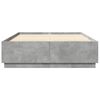 vidaXL Cadre de lit avec LED sans matelas gris b&eacute;ton 150x200 cm