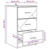 vidaXL Cabinet de chevet avec tiroir Ch&ecirc;ne sonoma 38 x 38 x 66 cm