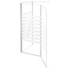 vidaXL Enclos de bain 120x68x130 cm verre trempé rayures