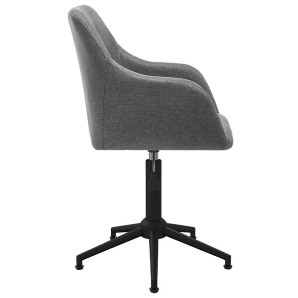 vidaXL Chaises pivotantes &agrave; manger lot de 2 gris clair tissu