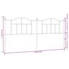 vidaXL T&ecirc;te de lit de remplacement m&eacute;tal blanc 193 cm
