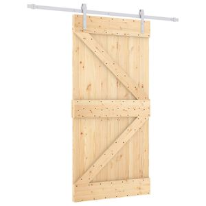 vidaXL Porte coulissante 100 x 210 cm Bois de pin massif