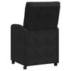 vidaXL Chaises de Salle &agrave; Manger avec Roues 2 pcs Noir 58 x 67 x 97 cm
