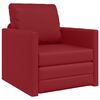 vidaXL Canap&eacute;-lit 2 en 1 rouge bordeaux 112x174x55 cm similicuir