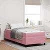 vidaXL Cadre de lit avec matelas Rose 90 x 200 cm tissu