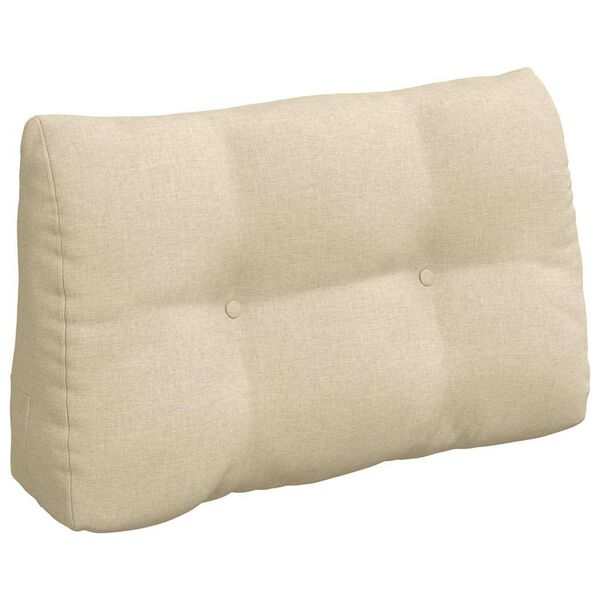 vidaXL Coussin de Dos Cr&egrave;me 80 x 24 x 50 cm tissu