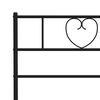 vidaXL Cadre de lit m&eacute;tal sans matelas avec t&ecirc;te de lit noir 90x200 cm