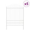 vidaXL Cl&ocirc;ture de jardin 5 pcs Blanc 170 x 225 cm