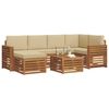 vidaXL Ensembles de canap&eacute;s avec coussin 7 pcs Naturel et Beige