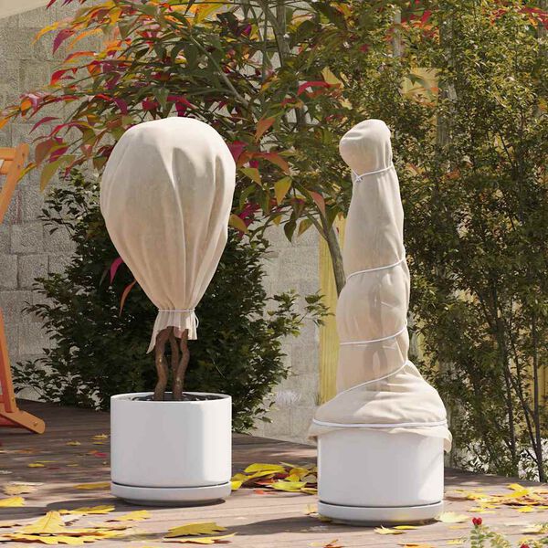 vidaXL Fleece de protection des plantes contre le gel Beige 20 x 1,6 m