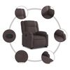 vidaXL Fauteuil inclinable marron fonc&eacute; tissu
