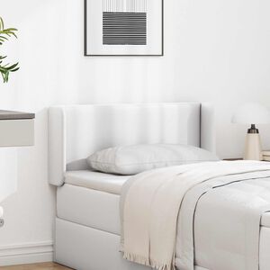 vidaXL Oreille de t&ecirc;te de lit Blanc PVC