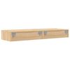 vidaXL Meubles TV avec &eacute;clairage LED 2 pcs ch&ecirc;ne sonoma 60x35x15,5 cm