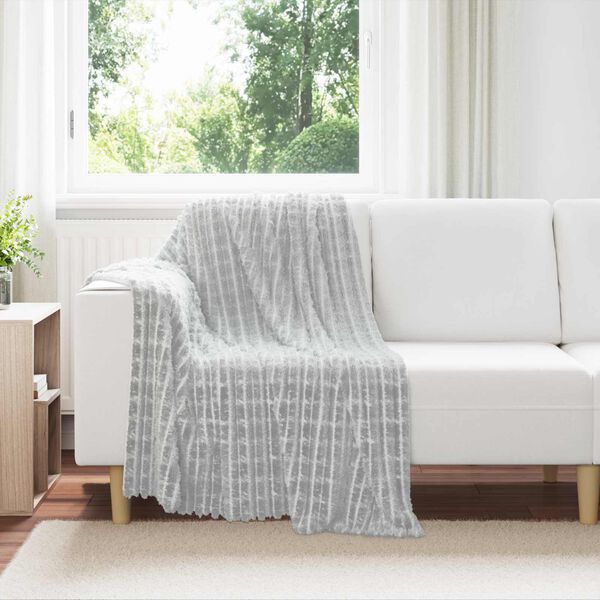 vidaXL Jet&eacute; Gris 150 x 130 cm Toison