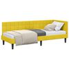 vidaXL Cadre de lit d'angle Jaune 80 cm x 200 cm Velours
