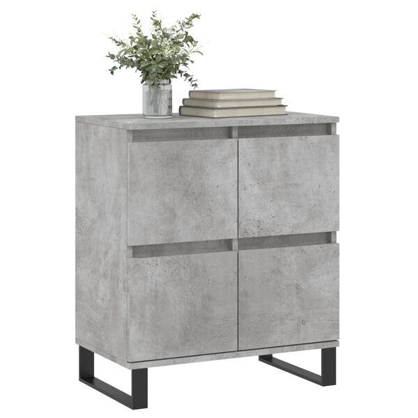 vidaXL Buffet Gris b&eacute;ton 60x35x70 cm Bois d'ing&eacute;nierie