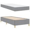 vidaXL Cadre de lit avec matelas Gris clair 100 x 200 cm tissu