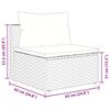 vidaXL Salon de jardin avec coussins 3 pcs marron r&eacute;sine tress&eacute;e