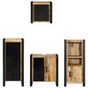 vidaXL Ensemble de mobilier de salle de bain avec &eacute;tag&egrave;re 4 pcs