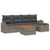 vidaXL Ensemble de canap&eacute; de jardin 6 pc Gris Poly rotin