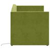 vidaXL Lit avec matelas et &eacute;clairage USB Vert clair Velours 90x200 cm