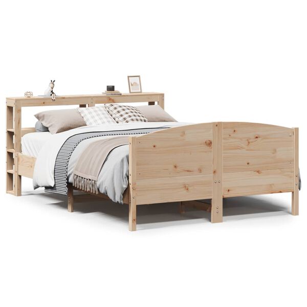 vidaXL Cadre de lit sans matelas 135x190 cm bois de pin massif