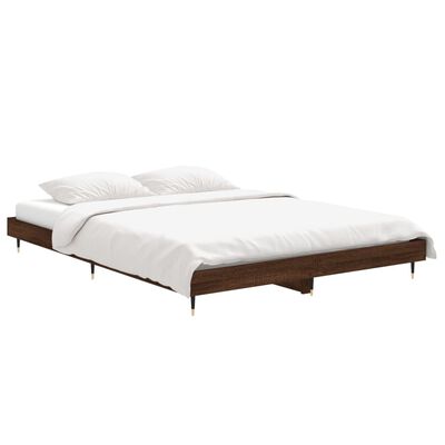 vidaXL Cadre de lit sans matelas chêne marron 140x190 cm