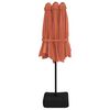 vidaXL Parasol de jardin à double tête terre cuite 449x265 cm