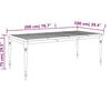vidaXL Table Batavia 200x100x75 cm Bois de teck solide