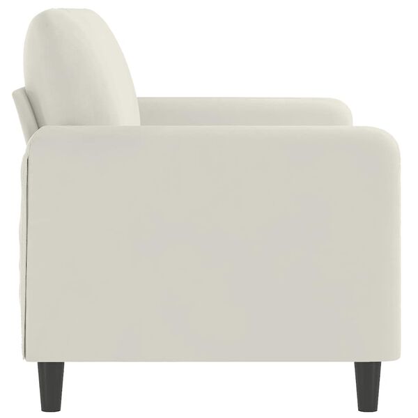 vidaXL Canap&eacute; &agrave; 2 places Cr&egrave;me 140 cm Velours