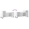 vidaXL Meuble TV Blanc brillant 100x35x55 cm Bois d'ing&eacute;nierie