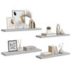 vidaXL &Eacute;tag&egrave;res murales flottantes 4 pcs Gris b&eacute;ton 90x23,5x3,8cm MDF